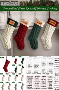Personalized Knitted Christmas Stocking PREORDER